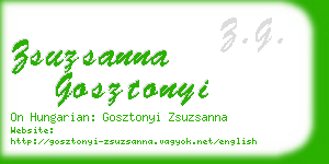 zsuzsanna gosztonyi business card